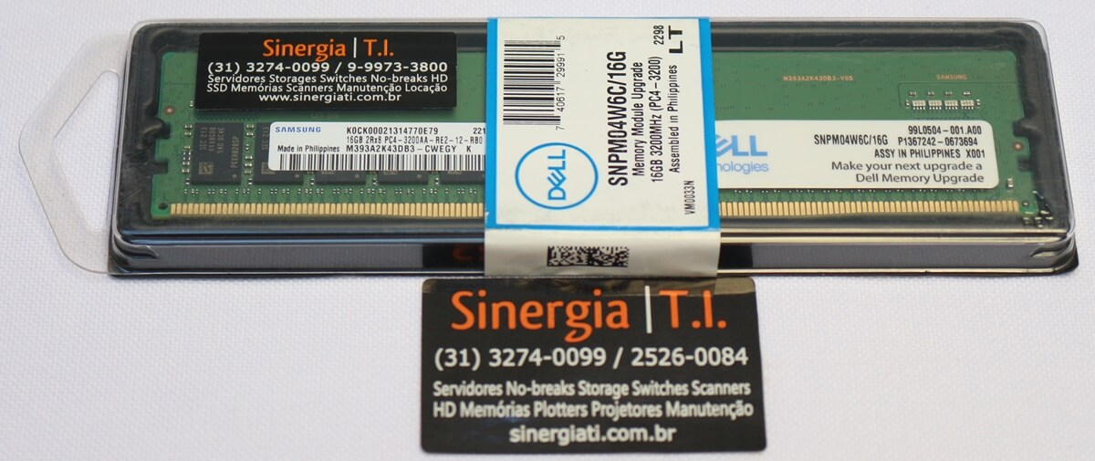 Memória RAM 16GB para Servidor Dell PowerEdge R450 Pronta entrega em estoque